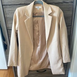 Missguided Tan Nude Blazer Coat Jacket